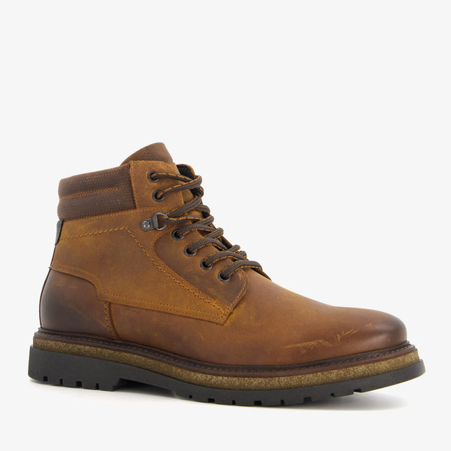 UNICORN Leather men's lace-up boots brown 40 41 42 43 44 45 46