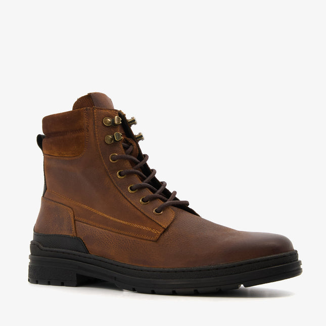 UNICORN Leather men's lace-up boots brown 40 41 42 43 44 45 46