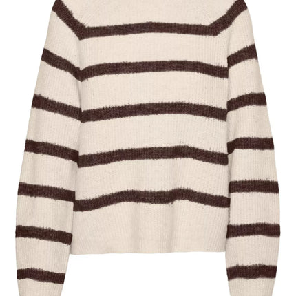 UNICORN Women's knitted sweater with stripes beige xs s m l xl