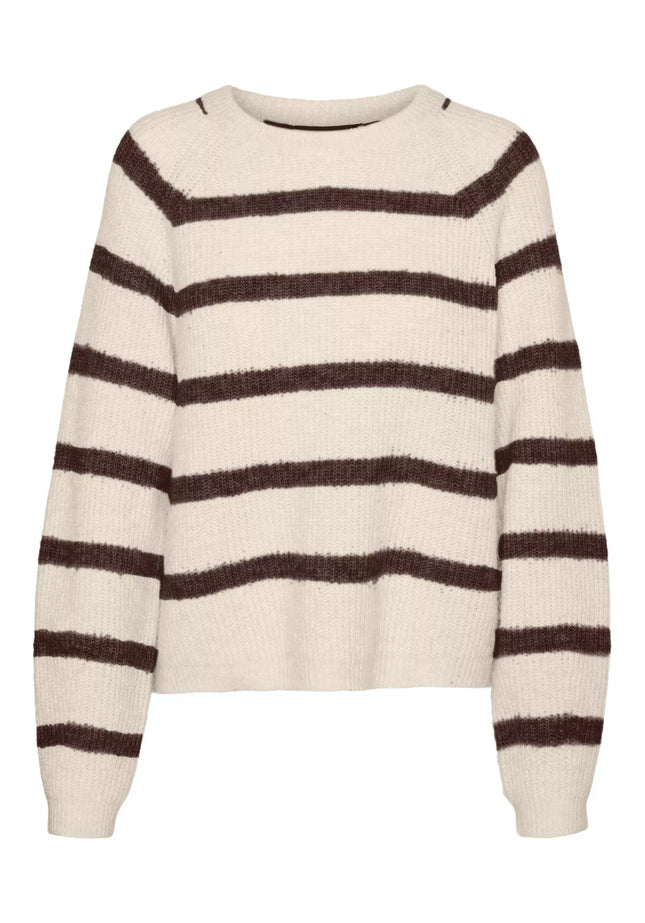 UNICORN Women's knitted sweater with stripes beige xs s m l xl
