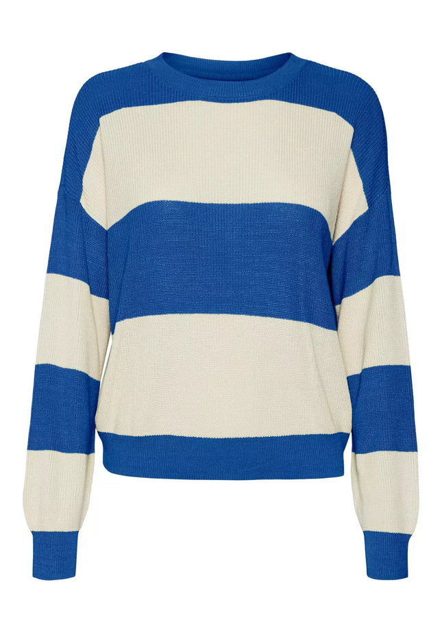 UNICORN Women's sweater striped blue brown pink xs s m l xl