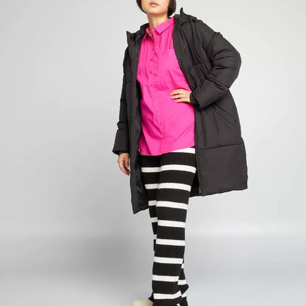 UNICORN Women's long trousers black white striped xxs xs s m l