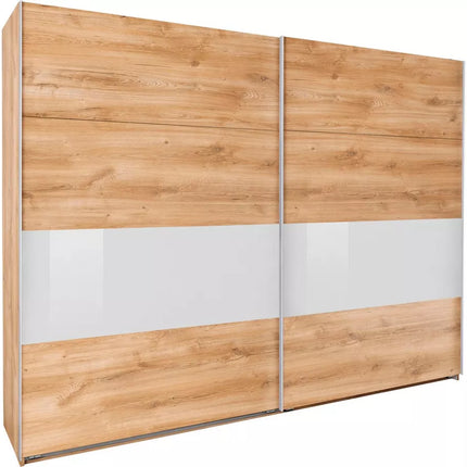 UNICORN Wardrobe sliding door cabinet modern oak black and white Width 270 cm Depth 64 cm Height 208 cm