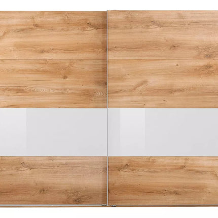 UNICORN Wardrobe sliding door cabinet modern oak black and white Width 270 cm Depth 64 cm Height 208 cm