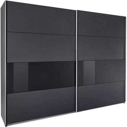 UNICORN Wardrobe sliding door wardrobe modern black and white Width 270 cm Depth 64 cm Height 208 cm