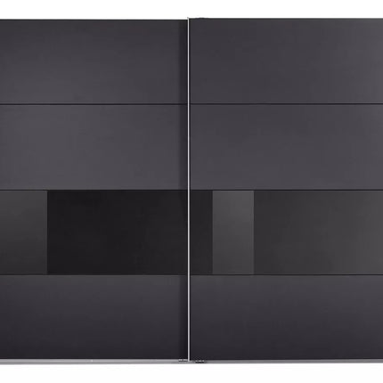 UNICORN Wardrobe sliding door wardrobe modern black and white Width 270 cm Depth 64 cm Height 208 cm