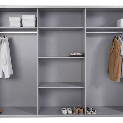 UNICORN Wardrobe sliding door wardrobe modern black and white Width 270 cm Depth 64 cm Height 208 cm
