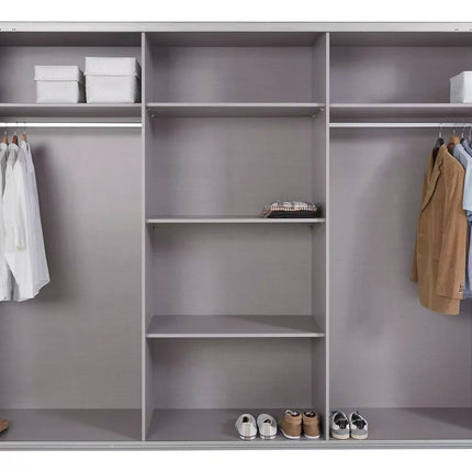 UNICORN Wardrobe sliding door wardrobe modern black and white Width 270 cm Depth 64 cm Height 208 cm