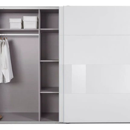UNICORN Wardrobe sliding door wardrobe modern black and white Width 270 cm Depth 64 cm Height 208 cm