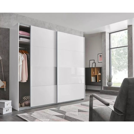 UNICORN Wardrobe sliding door wardrobe modern black and white Width 270 cm Depth 64 cm Height 208 cm