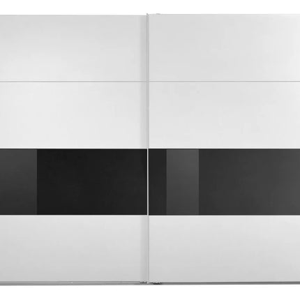 UNICORN Wardrobe sliding door wardrobe modern white black Width 270 cm Depth 64 cm Height 208 cm