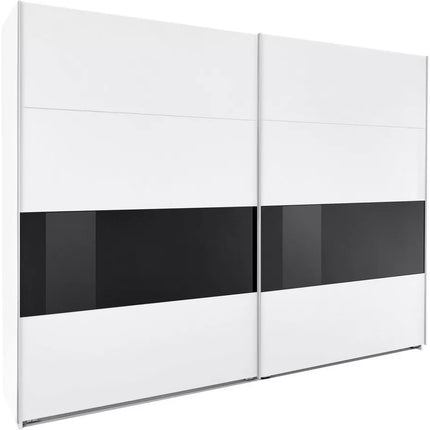 UNICORN Wardrobe sliding door wardrobe modern white black Width 270 cm Depth 64 cm Height 208 cm