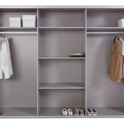 UNICORN Wardrobe sliding door wardrobe modern white black Width 270 cm Depth 64 cm Height 208 cm