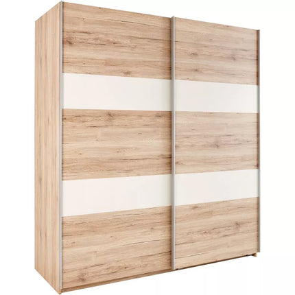 UNICORN Wardrobe sliding door wardrobe modern oak brown white gray black Width 180 cm Depth 64 cm Height 198 cm