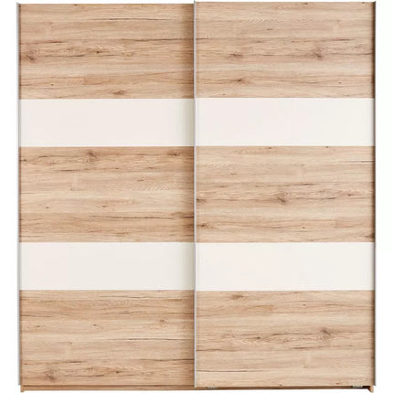 UNICORN Wardrobe sliding door wardrobe modern oak brown white gray black Width 180 cm Depth 64 cm Height 198 cm
