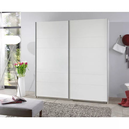 UNICORN Wardrobe sliding door wardrobe modern oak brown white gray black Width 180 cm Depth 64 cm Height 198 cm
