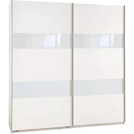 UNICORN Wardrobe sliding door wardrobe modern oak brown white gray black Width 180 cm Depth 64 cm Height 198 cm