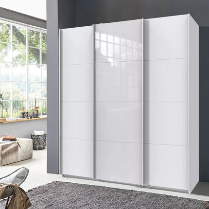 UNICORN Wardrobe sliding door wardrobe modern high-gloss black and white oak light brown oak dark brown Width 180 cm Depth 64 cm Height 210 cm