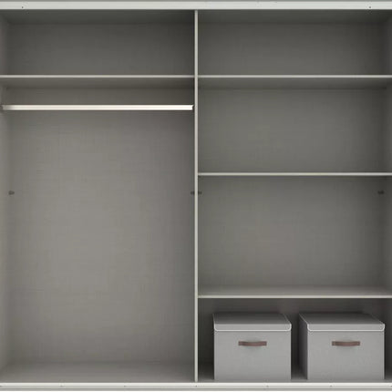 UNICORN Wardrobe sliding door wardrobe modern high-gloss black and white oak light brown oak dark brown Width 180 cm Depth 64 cm Height 210 cm