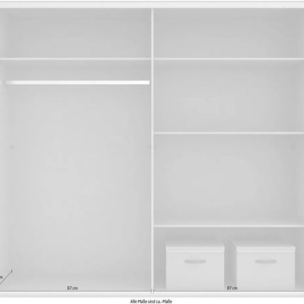 UNICORN Wardrobe sliding door wardrobe modern high-gloss black and white oak light brown oak dark brown Width 180 cm Depth 64 cm Height 210 cm