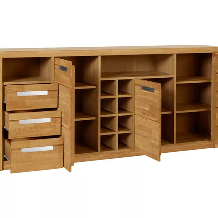 UNICORN Dresser wall unit country light brown Width 210 cm Depth 40 cm Height 90 cm