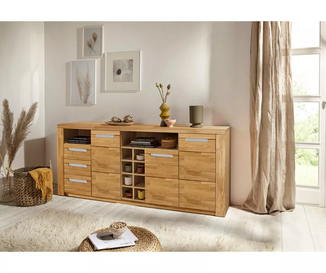 UNICORN Dresser wall unit country light brown Width 210 cm Depth 40 cm Height 90 cm
