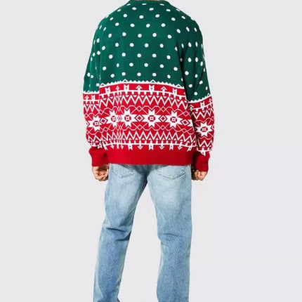 UNICORN Men's sweater Christmas pattern dark green red xs s m l xl