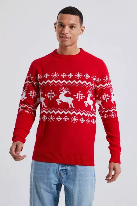 UNICORN Men's sweater Christmas pattern red s m l xl xxl