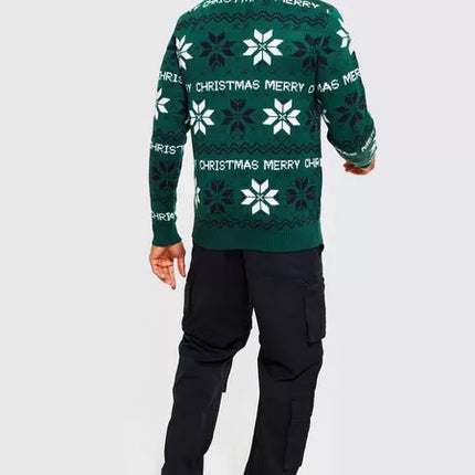 UNICORN Men's sweater Christmas pattern dark green xs s m l xl