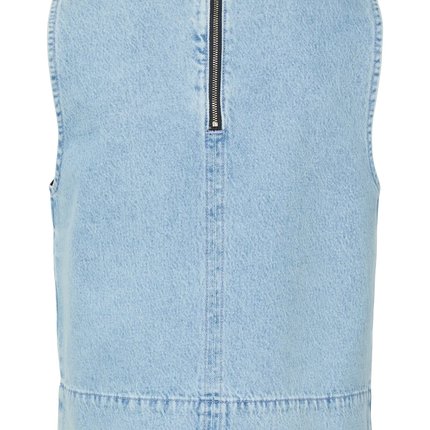 Noel denim top rhinestone glitter light blue