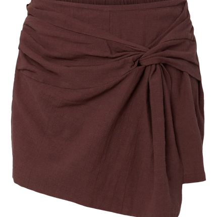 Agnes skort deep mahogany