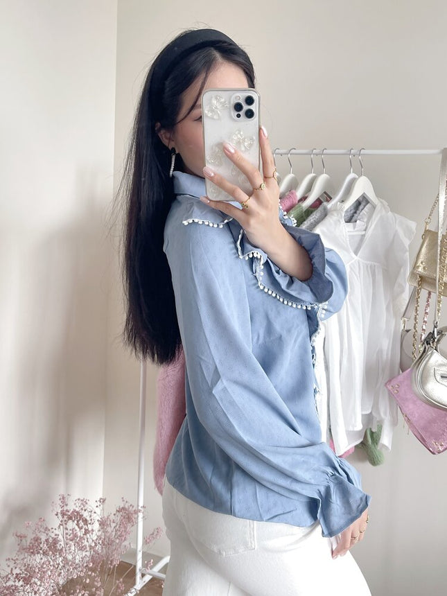 UNICORN Women's blouse green light blue s m l
