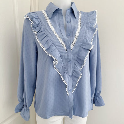 UNICORN Women's blouse green light blue s m l