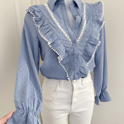 UNICORN Women's blouse green light blue s m l