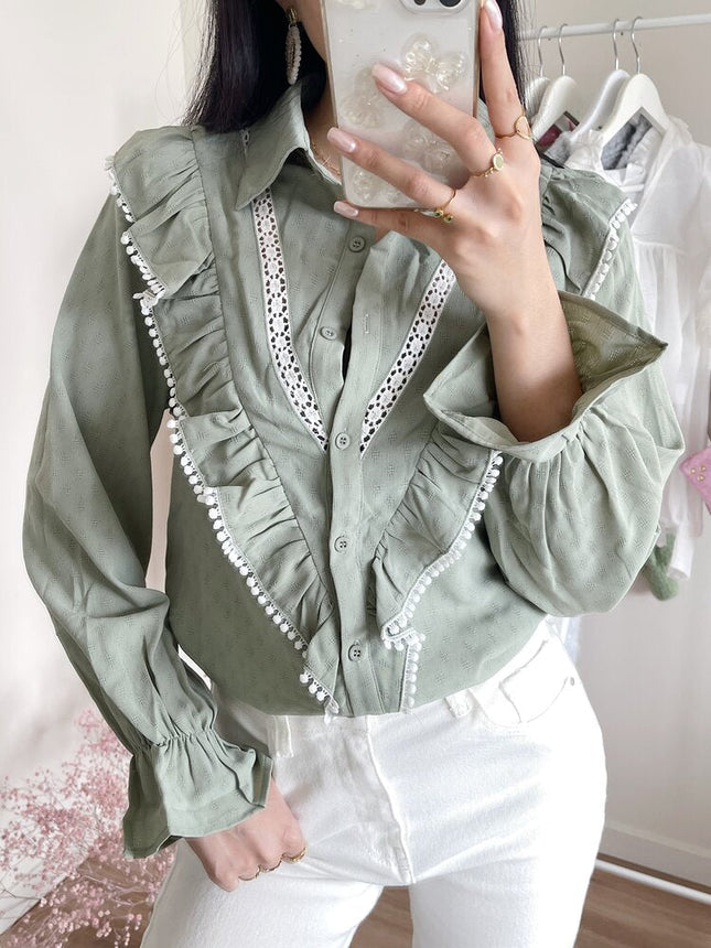 UNICORN Women's blouse green light blue s m l