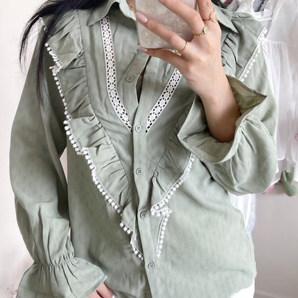 UNICORN Women's blouse green light blue s m l