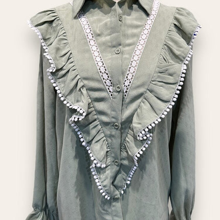 UNICORN Women's blouse green light blue s m l